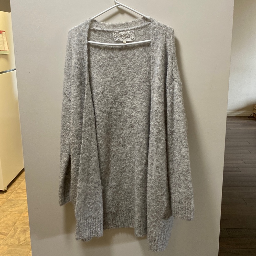 Pink Martini Light Grey Long Cardigan